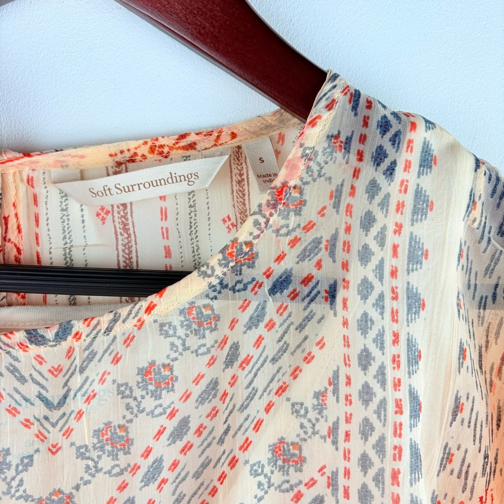 Soft Surroundings Multicolor Patterned Blouse - Picture 3 of 13